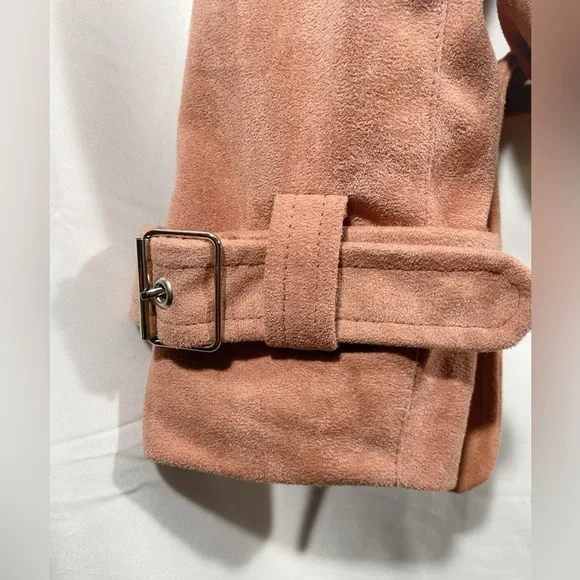 Le Lis Moto Jacket Womens Full Zip Suede Outerwear Size Small - Picture 7 of 11